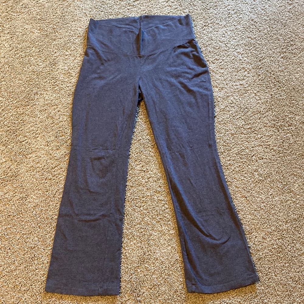 Grey maternity yoga pants